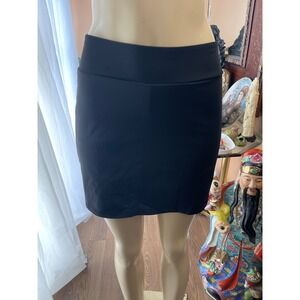 LouKeith Womens Black Mini Skirt Stretch Bodycon Side Slit Size S Small